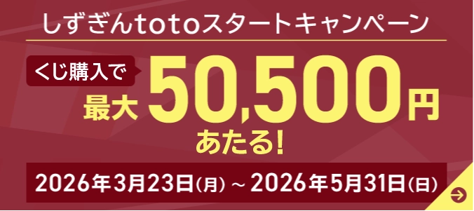 しずぎんtotoスタートキャンペーン