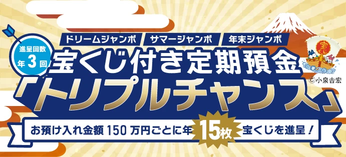 宝くじ付き定期預金「トリプルチャンス」