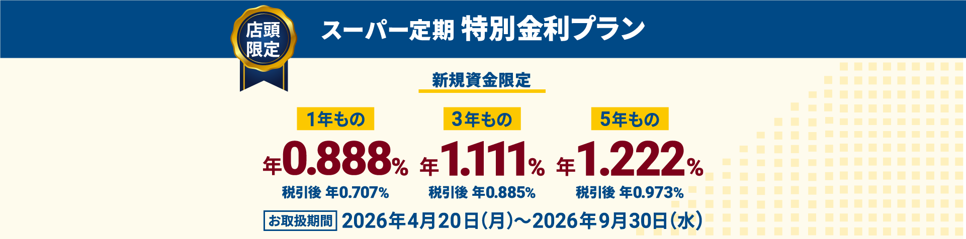 スーパー定期 特別金利プラン