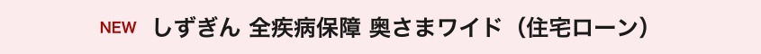 NEW しずぎん 全疾病保障 奥さまワイド(住宅ローン)