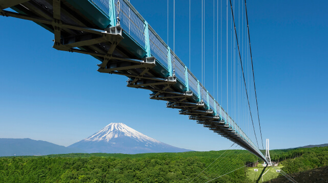 4 日本最長の吊橋 三島スカイウォークと富士山の画像